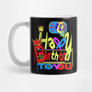 Happy Birthday Alphabet Letter (( O )) Dazzling Creative Design Mug